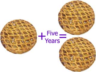 A Pie Plus Five Years