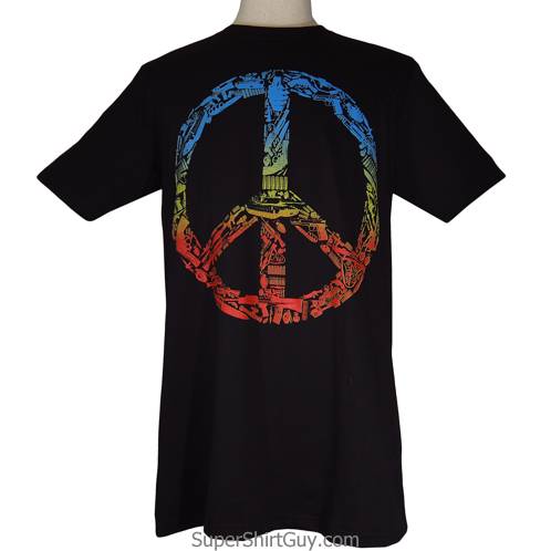 Peace Sign Made Of Weapons Shirt