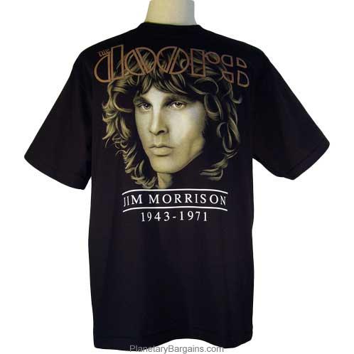 The Doors Jim Morrison T-Shirt Black - Vintage Morrison Rock Portrait ...