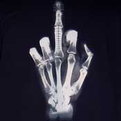 Middle Finger Guitar X-Ray T-Shirt
